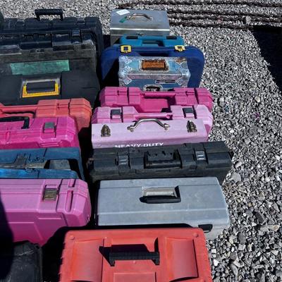 Tool Boxes Mostly Plastic PILE