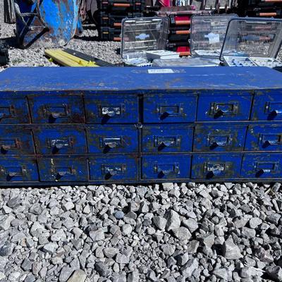 Awesome BLUE Old Drawer Bins 