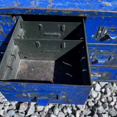 Awesome BLUE Old Drawer Bins 