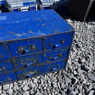 Awesome BLUE Old Drawer Bins 