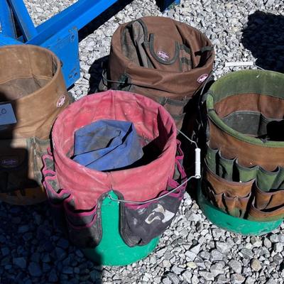 (4) Tool Buckets with 7 Bucket Boss Tool Holders 