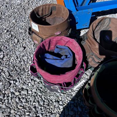 (4) Tool Buckets with 7 Bucket Boss Tool Holders 