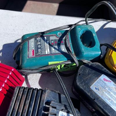 Large Lot of Cordless Chargers, Batteries and Drills-MIXED Variety. 