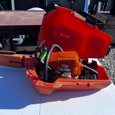 STIHL Chain Saw with Orange Hard Case