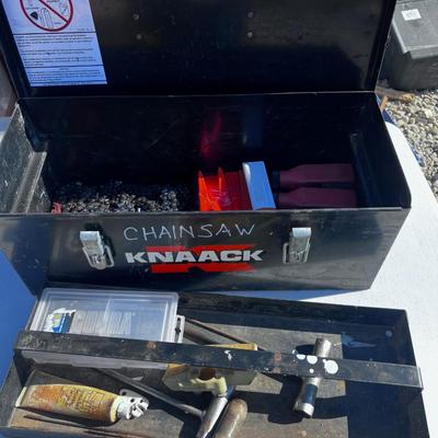 Sale Photo Thumbnail #829: IN KNAACK Tool Box Chains, Tools, Oil. 