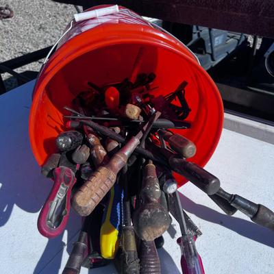 Bucket full of Screw Drivers 