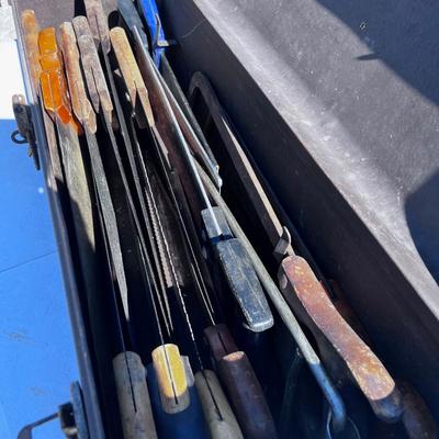 Kennedy Tool Box BROWN Full of Hand Saws