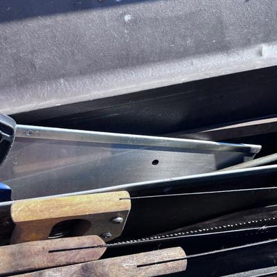 Kennedy Tool Box BROWN Full of Hand Saws