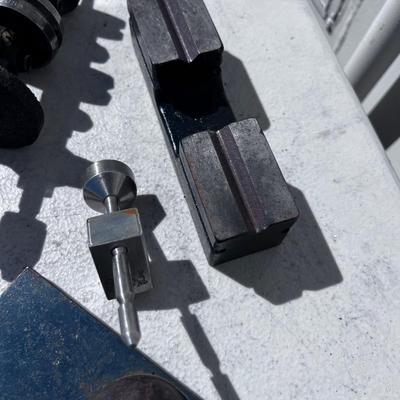 Machinist Tools Bits and Pieces with Metal Box