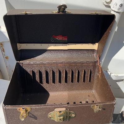 Machinist Tools Bits and Pieces with Metal Box