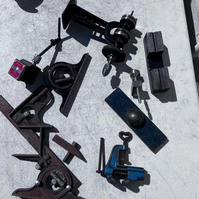 Machinist Tools Bits and Pieces with Metal Box
