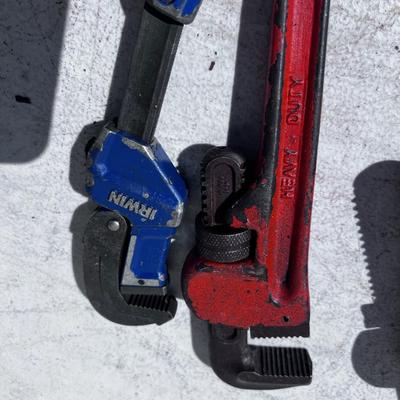 5 Pipe Wrenches, Various Brands