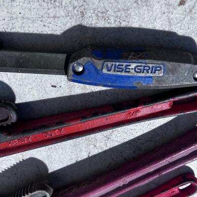 5 Pipe Wrenches, Various Brands