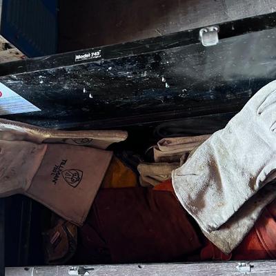 Box of Welding Gloves and Other Accessories 
