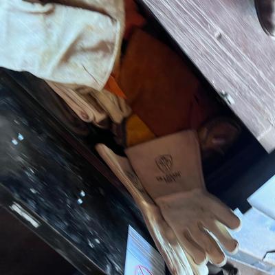 Box of Welding Gloves and Other Accessories 