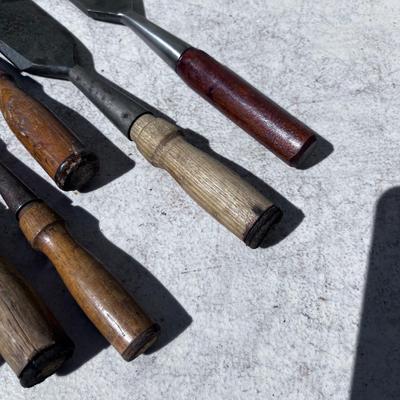(6) Antique Wood Chisels 