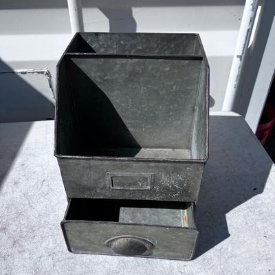 Tin Box with Drawer