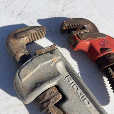 2 Pipe Wrenches Ridgid & Reed