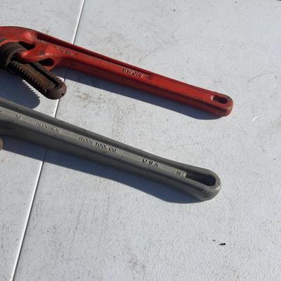 2 Pipe Wrenches Ridgid & Reed
