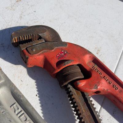 2 Pipe Wrenches Ridgid & Reed