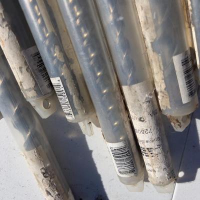 (10 )Spline Drive Masonry Bits 18" Long 1/2" to 1" Diameter