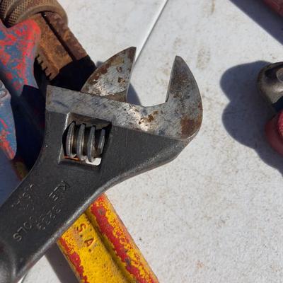 3 Pipe and 1 Spud Wrenches 