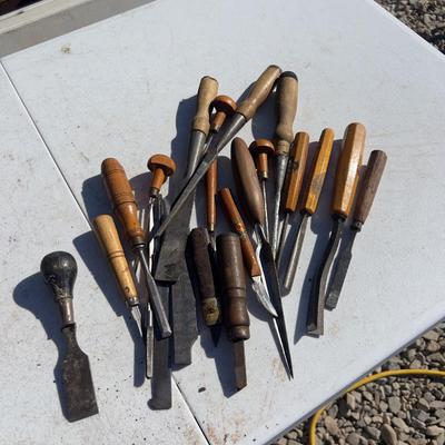 Pile of Chisels and Lathe Knives 