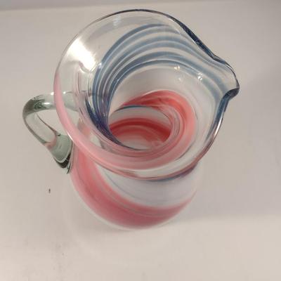 Swirled Art Glass Pitcher (#6)