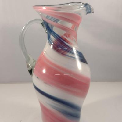 Swirled Art Glass Pitcher (#6)