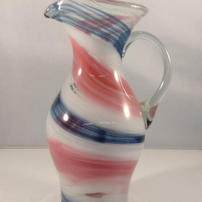 Swirled Art Glass Pitcher (#6)