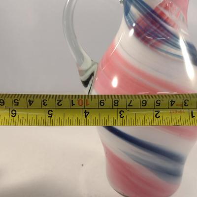 Swirled Art Glass Pitcher (#6)