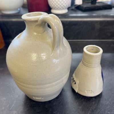 Set pottery jugs stamped