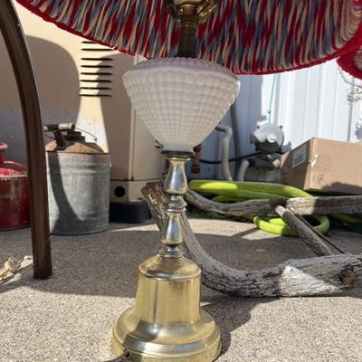 Vintage hobnail lamps
