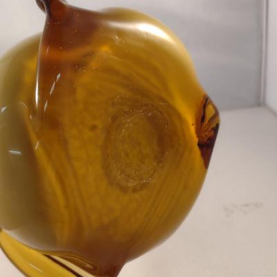 Large, Turned Design Art Glass Vase- Approx 18" Tall- Possibly Murano (#9)