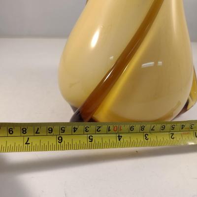 Large, Turned Design Art Glass Vase- Approx 18" Tall- Possibly Murano (#9)