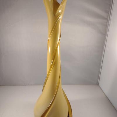 Large, Turned Design Art Glass Vase- Approx 18" Tall- Possibly Murano (#9)