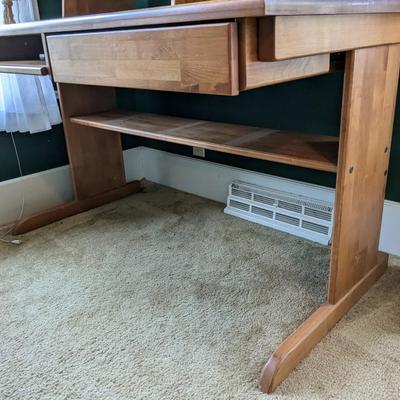Solid Oak Work Station