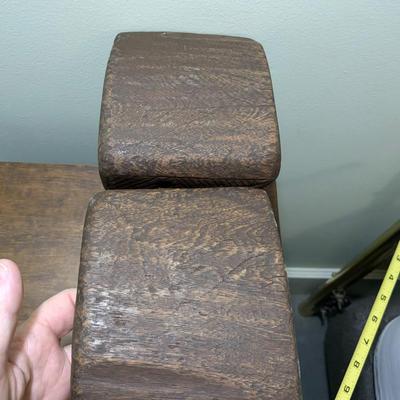 Pair of Antique Carved Wood Stirrups