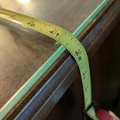 Antique Walnut Dresser with Mirror, Glass Top