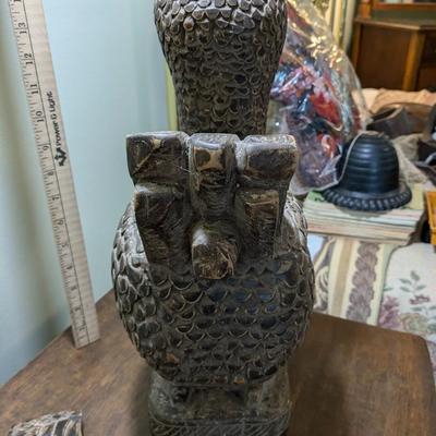 Hand Carved Wooden Dodo Bird with Side Compartment