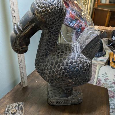 Hand Carved Wooden Dodo Bird with Side Compartment