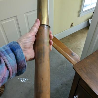Antique 3 Draw Brass & Fabric Telescope