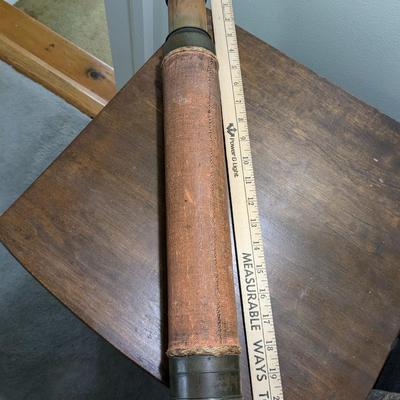 Antique 3 Draw Brass & Fabric Telescope