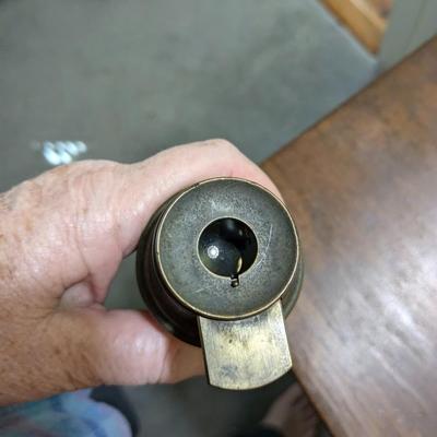 Antique 3 Draw Brass & Fabric Telescope