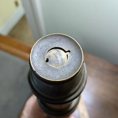 Antique 3 Draw Brass & Fabric Telescope