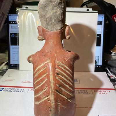 Pre-Columbian Era Central American Mexican/Mayan Terracotta Figure Statue 10.25" Tall x 6" Wide w/Major Repairs as Pic'd....