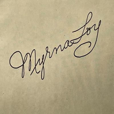 Myrna Loy - 8x10 Stamped Signature Photograph as Pictured.