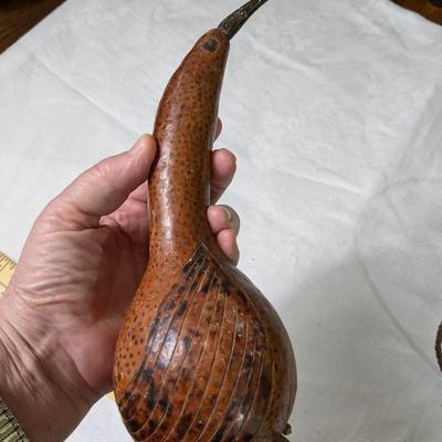 African Gourd and Horn Vessel, Gourd Bird
