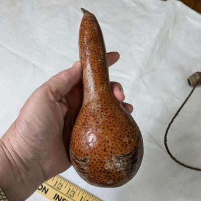 African Gourd and Horn Vessel, Gourd Bird