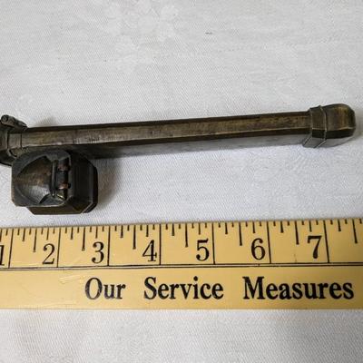 Antique Traveler Brass Quill Holder & Ink Well
